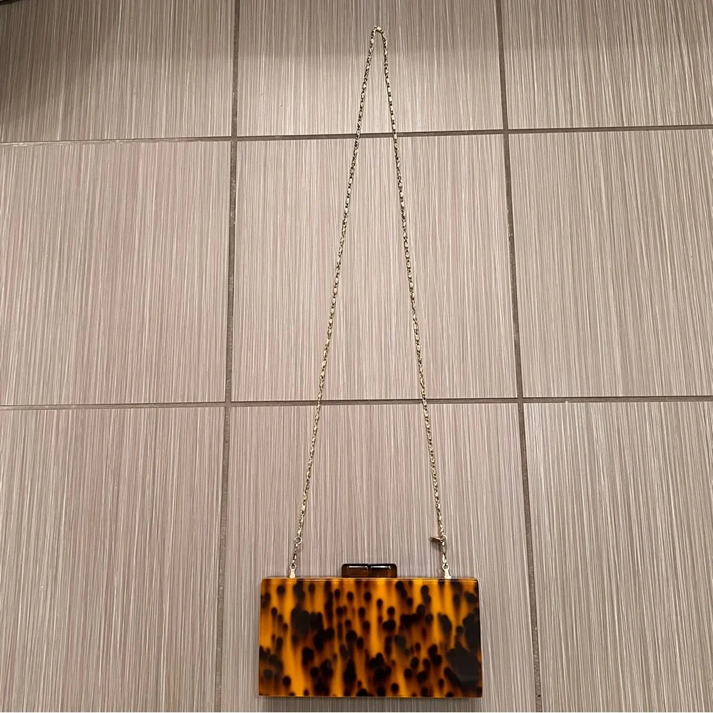 Tortoise Shell Box Clutch/Shoulder Bag crossbody boutique Sea Life - Picture 4 of 10